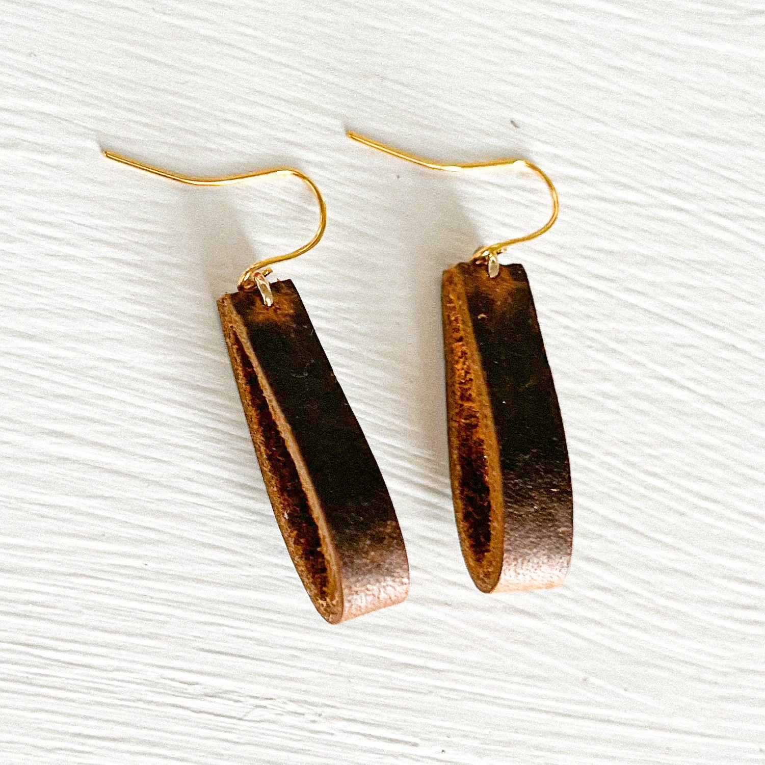 Simple Leather Loop Earrings