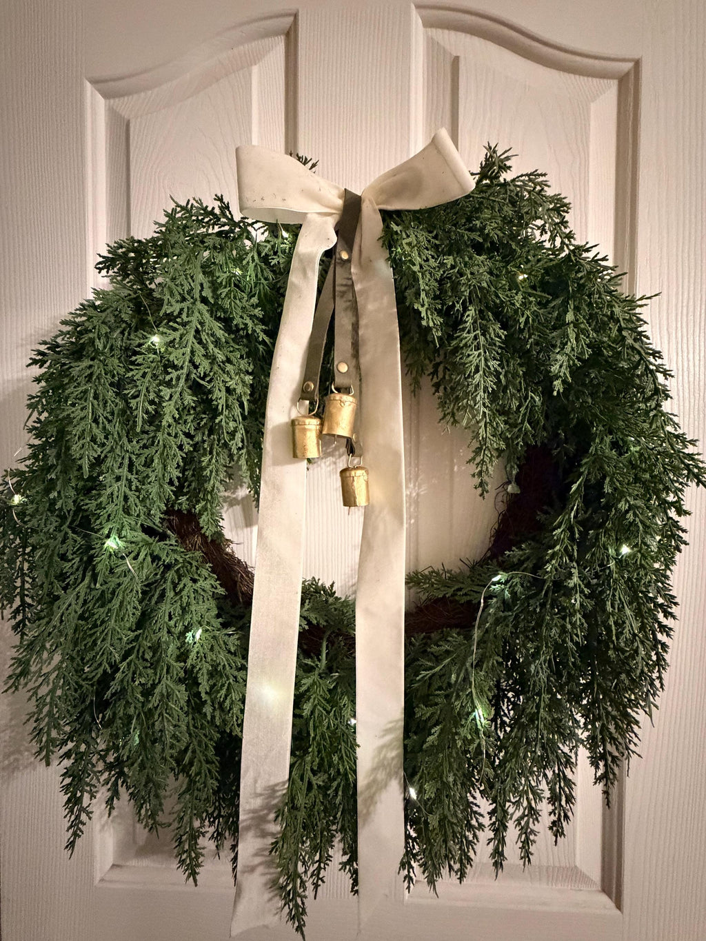 Leather Christmas Bell Wreath Hangers