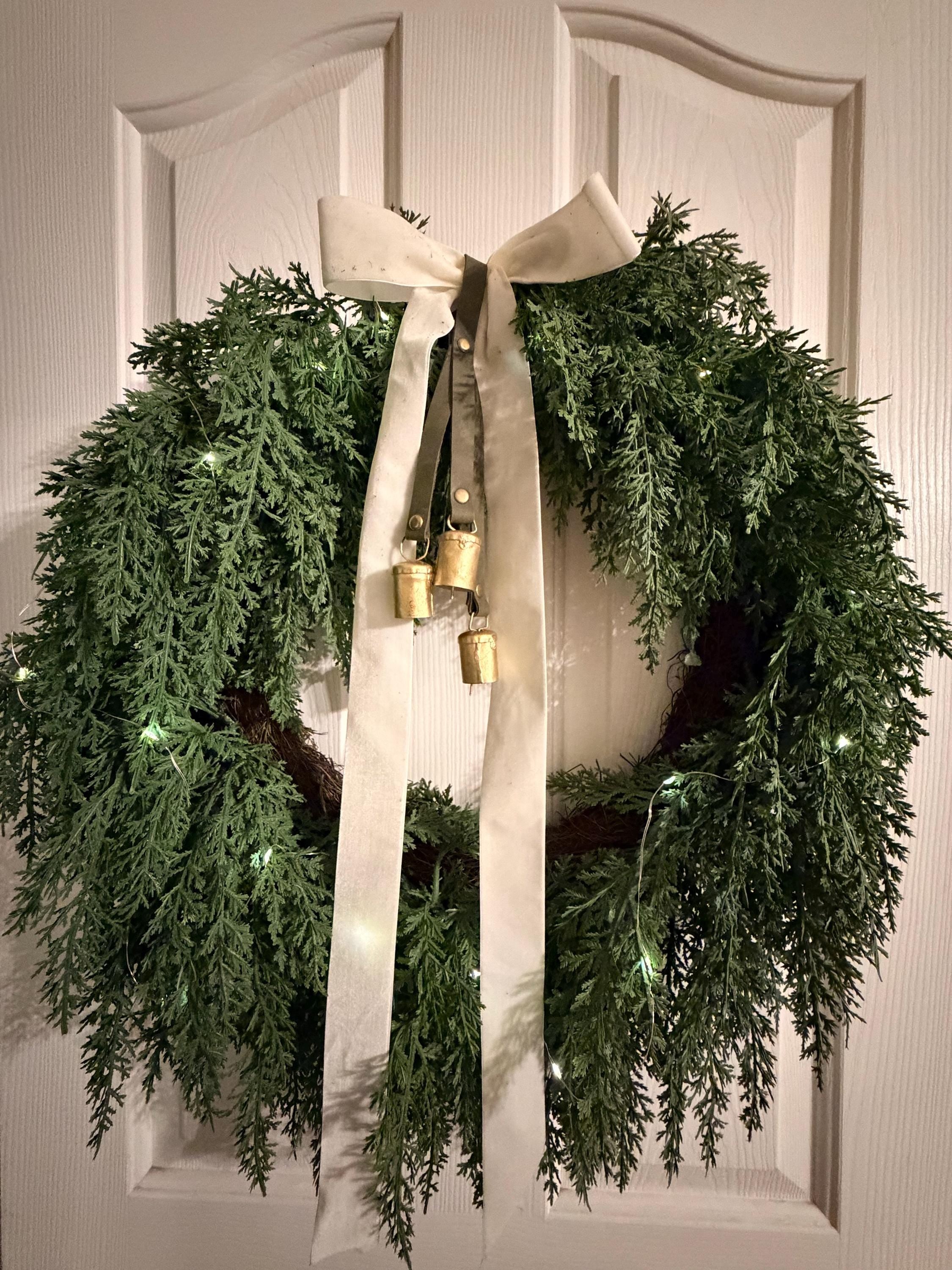 Leather Christmas Bell Wreath Hangers