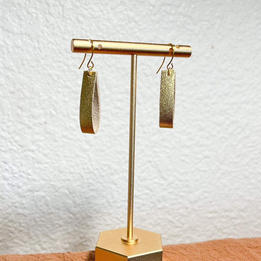 Simple Leather Loop Earrings