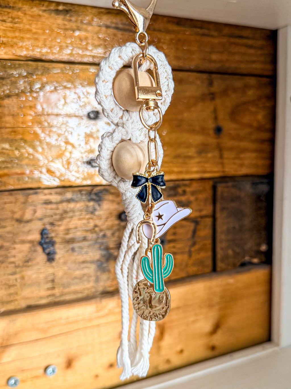 Cowgirl Bag Charm - Gold