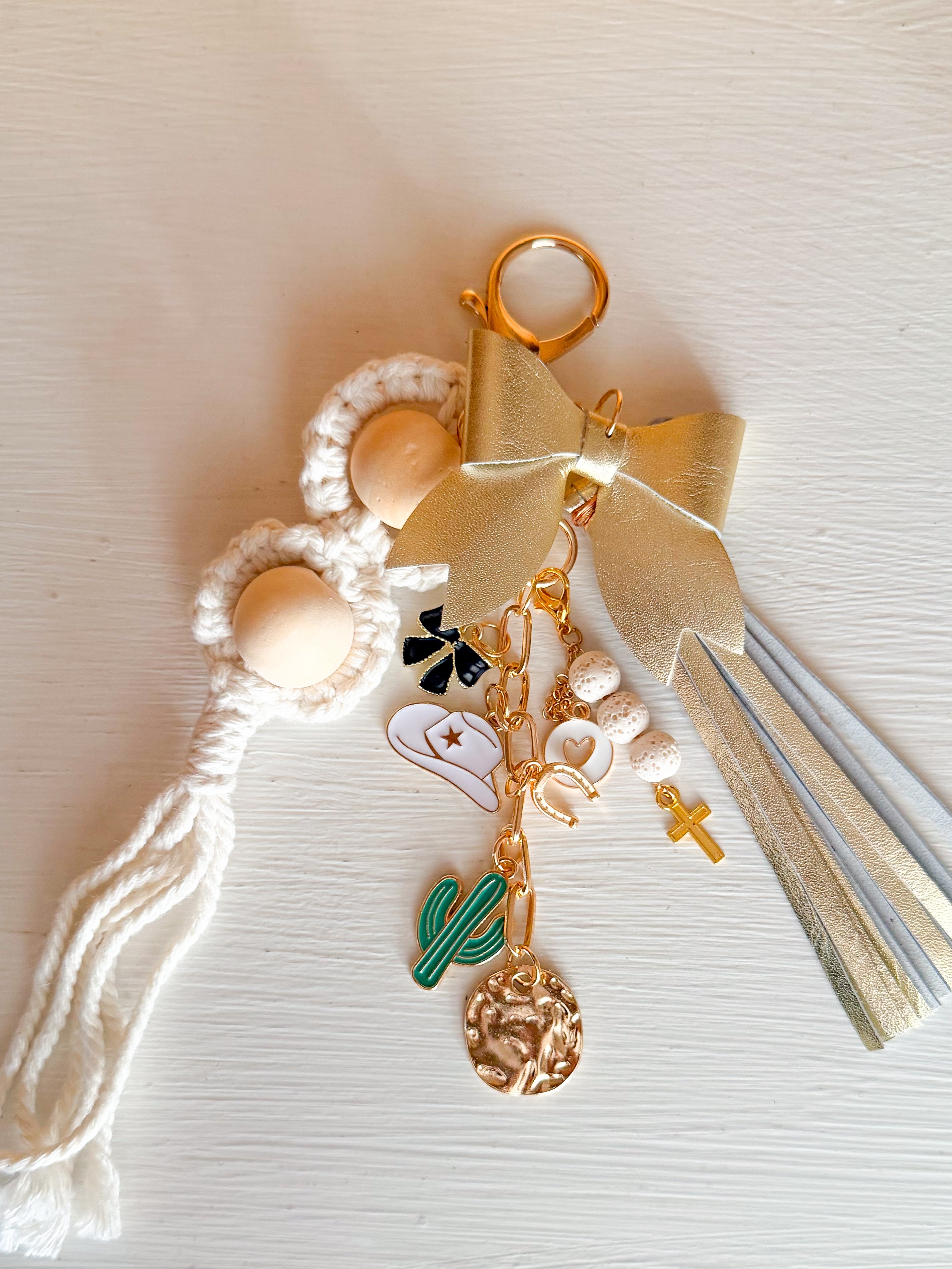 Cowgirl Bag Charm - Gold