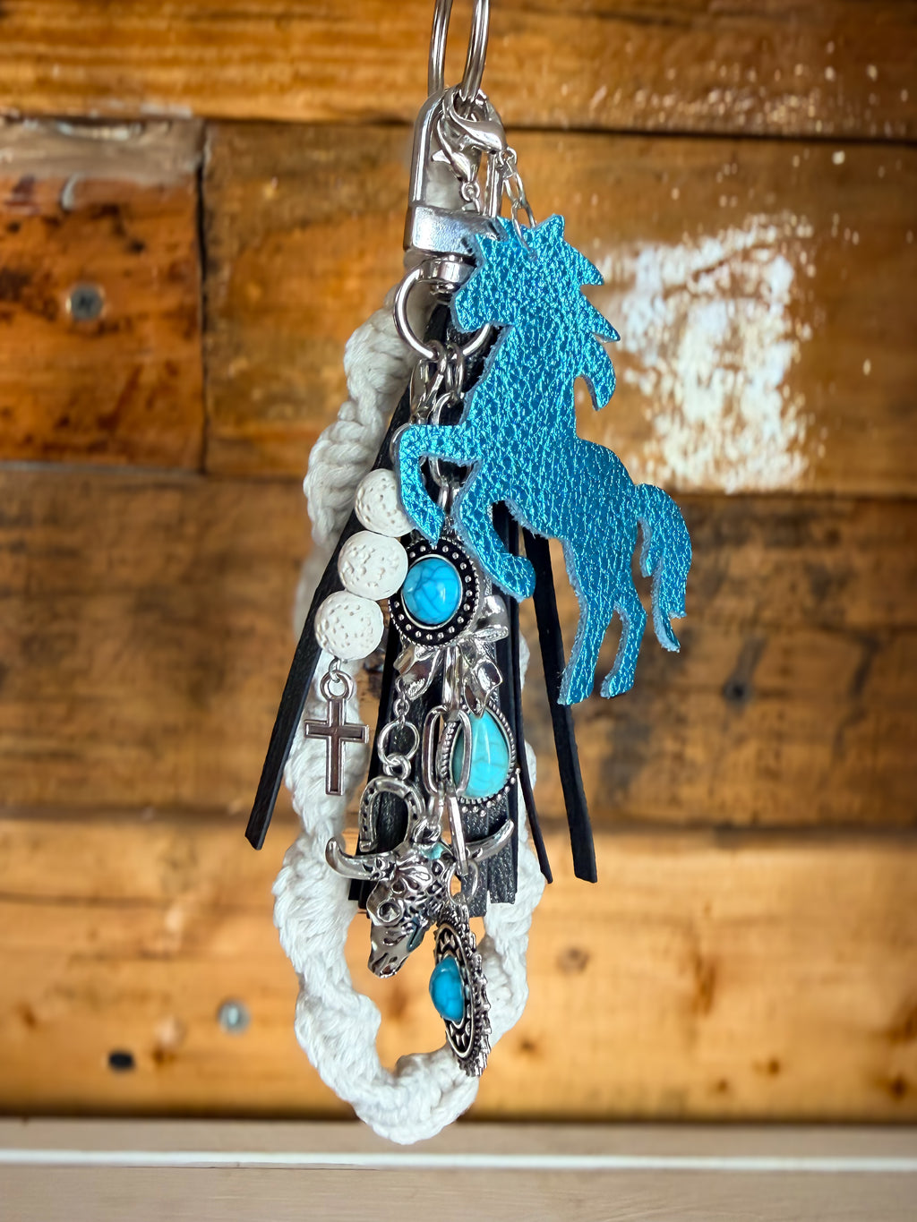 Cowgirl Bag Charm - Turquoise