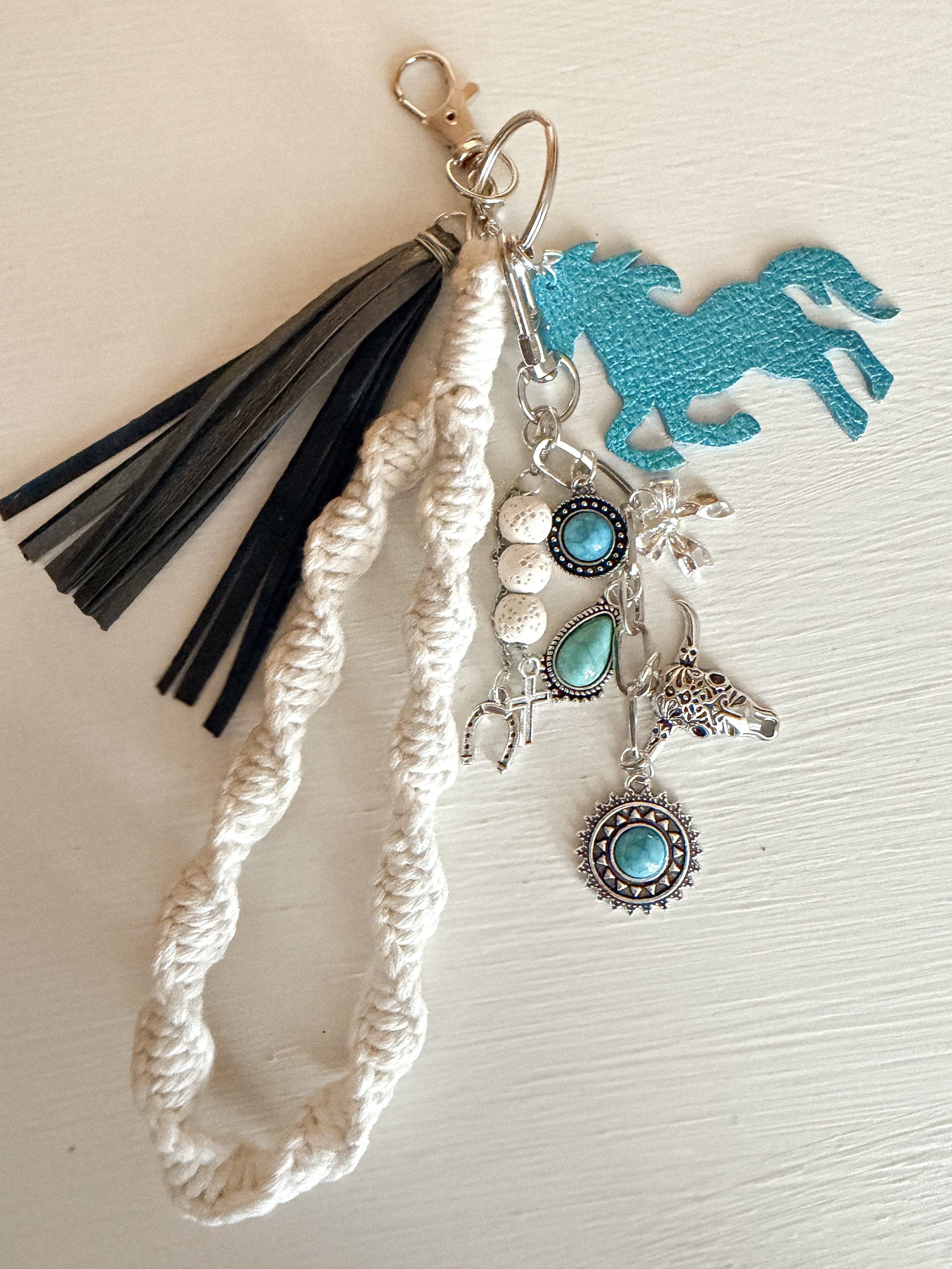 Cowgirl Bag Charm - Turquoise