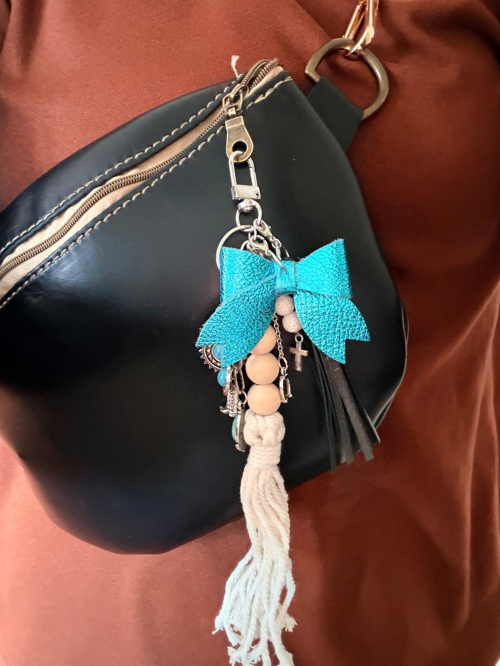 Cowgirl Bag Charm - Turquoise