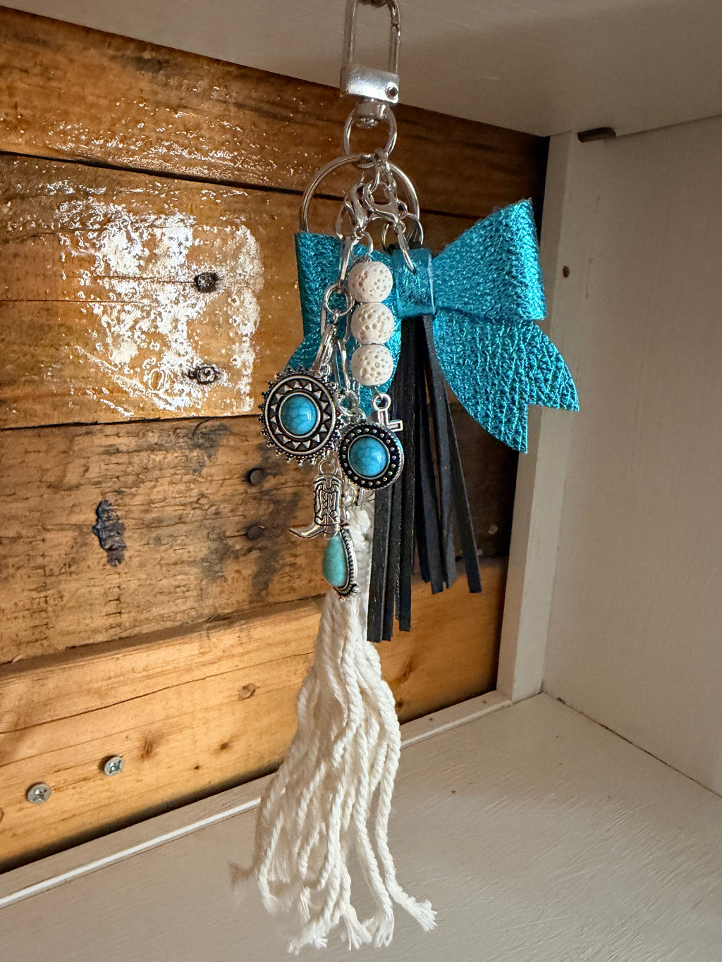 Cowgirl Bag Charm - Turquoise