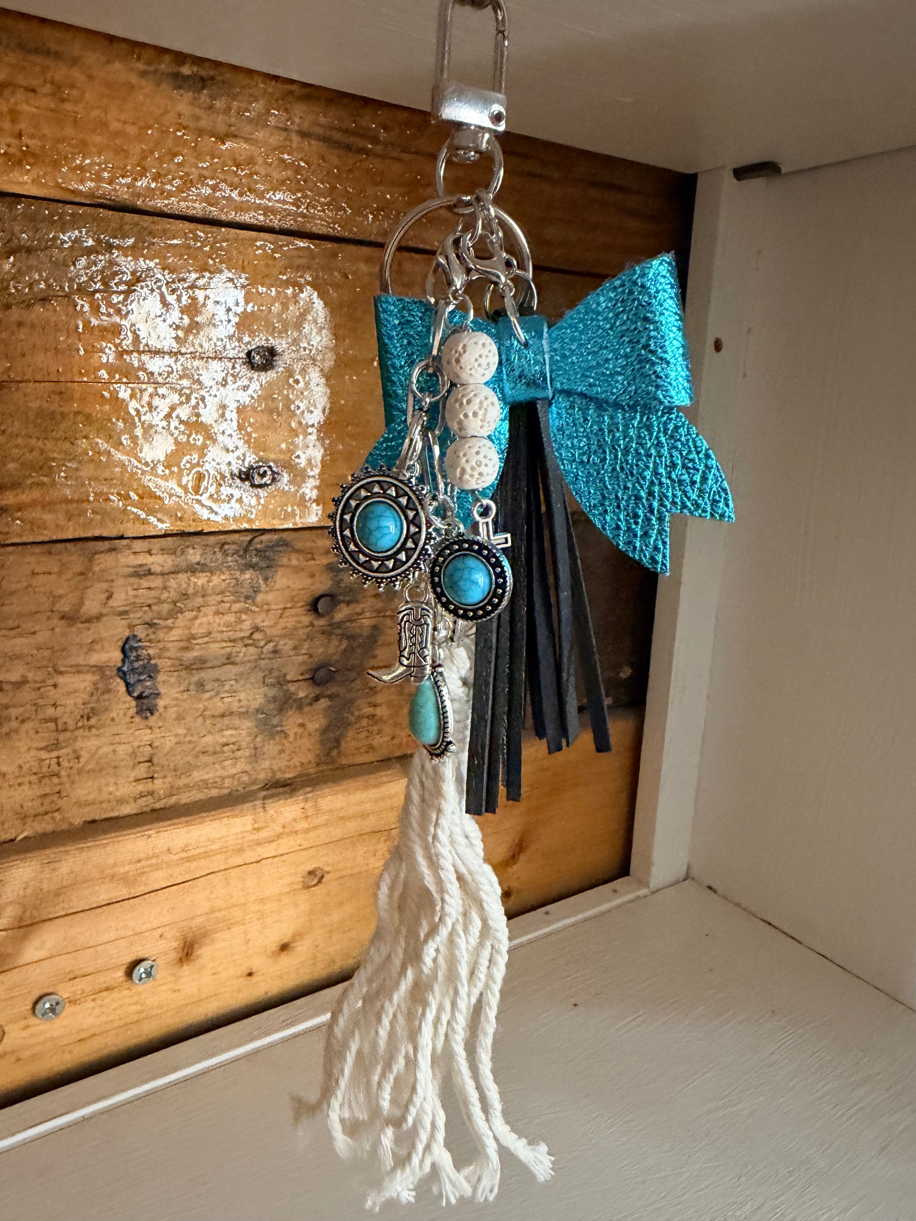 Cowgirl Bag Charm - Turquoise