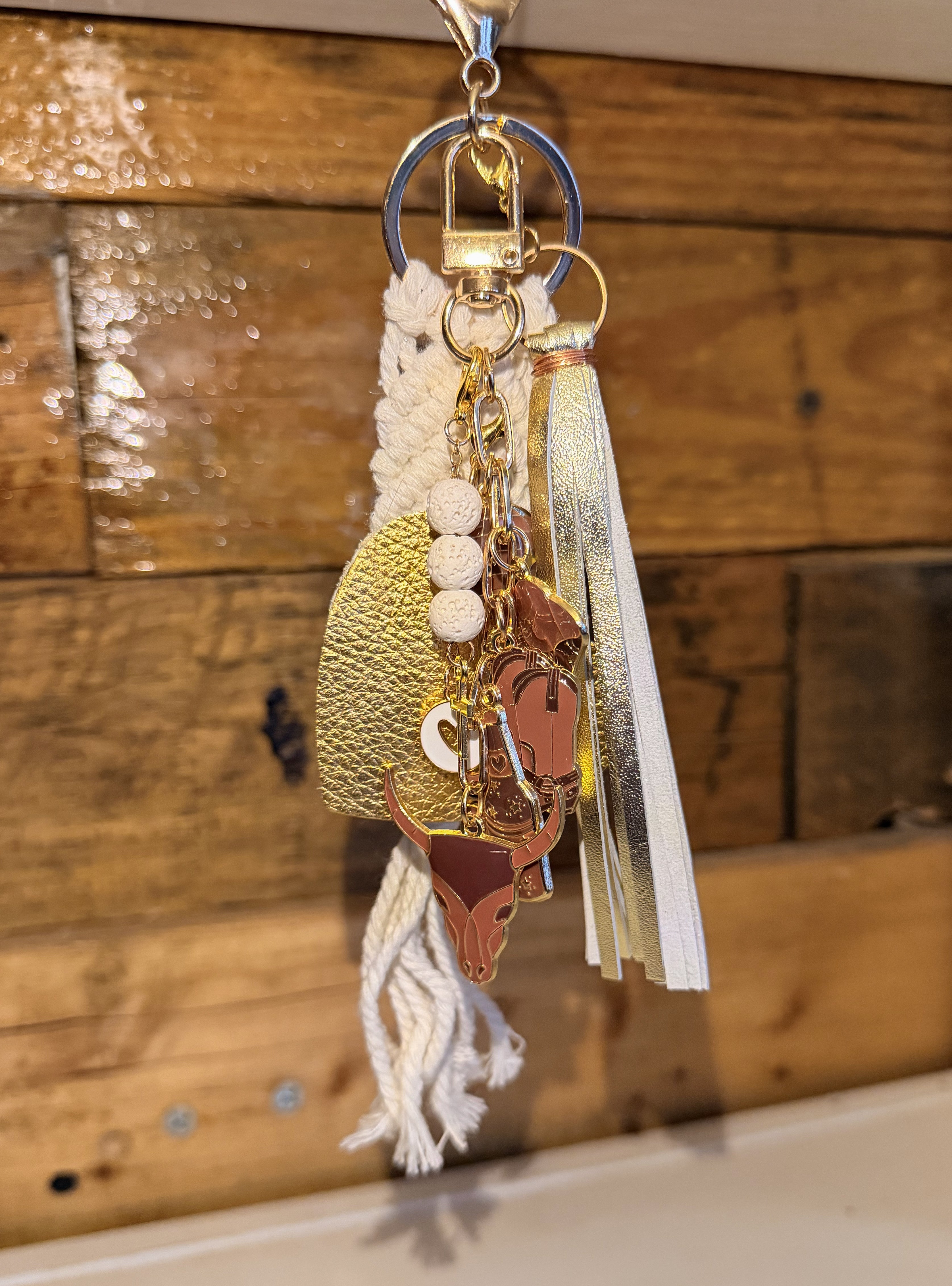 Cowgirl Bag Charm - Brown