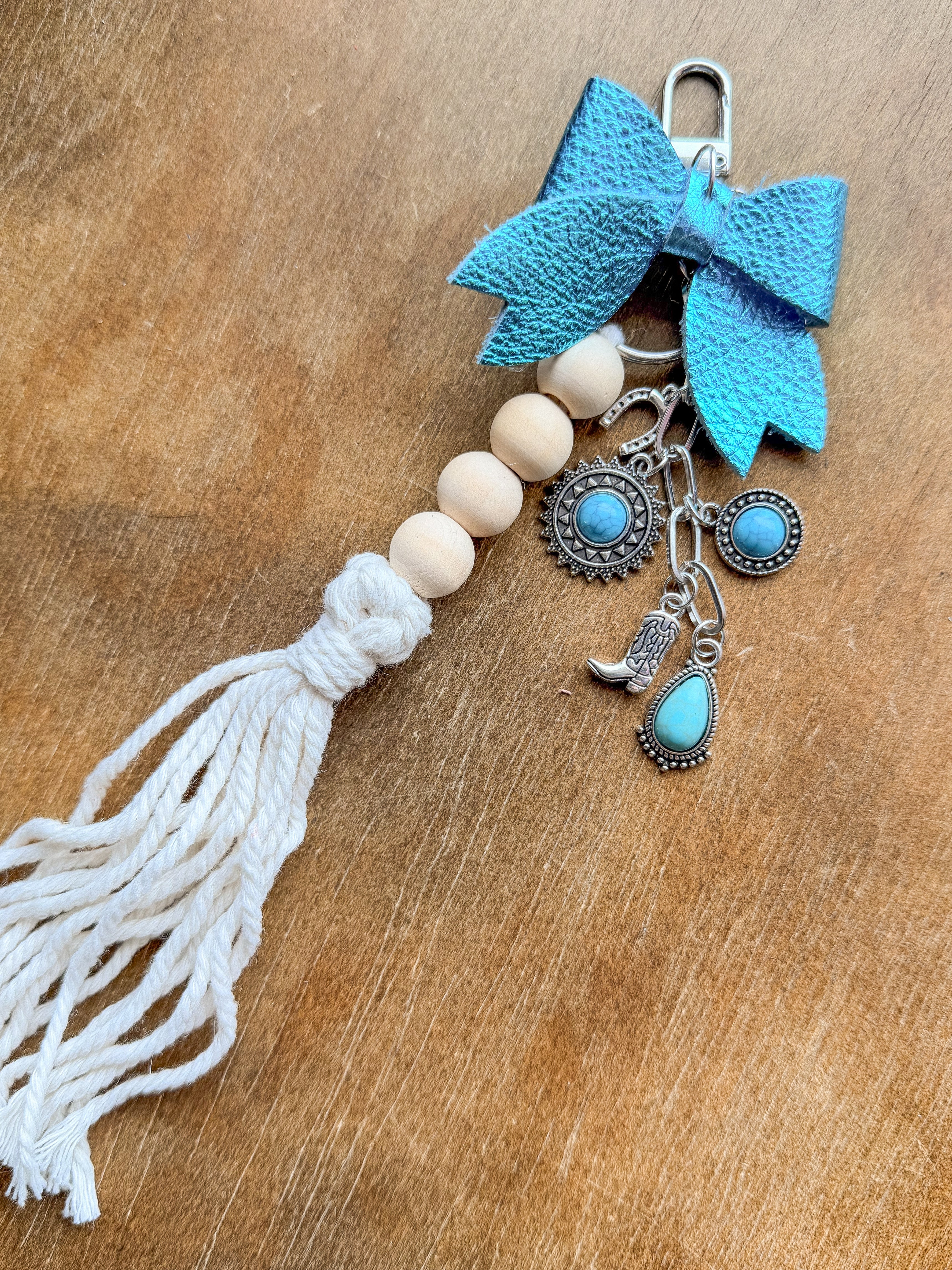 Cowgirl Bag Charm - Turquoise