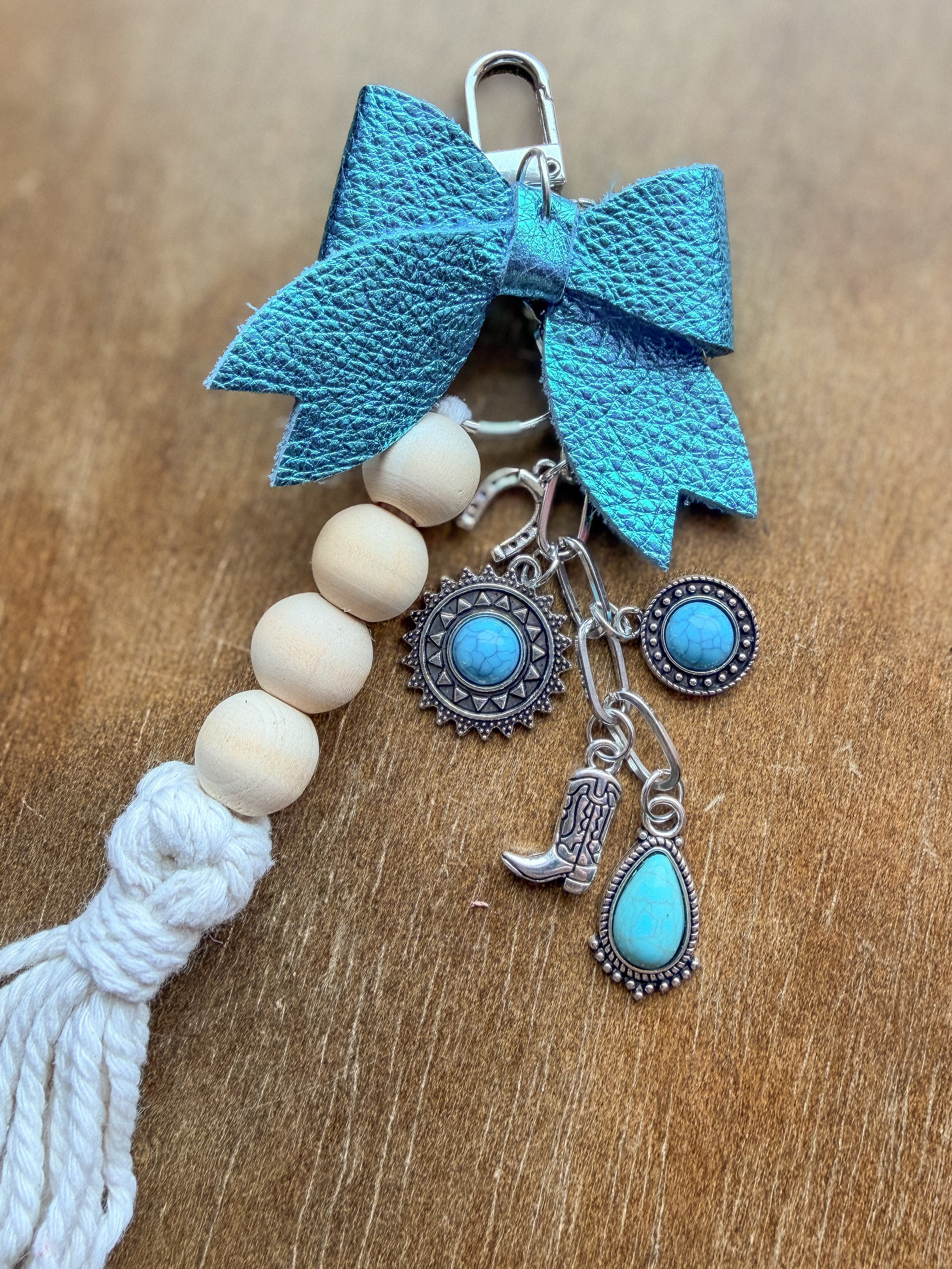 Cowgirl Bag Charm - Turquoise