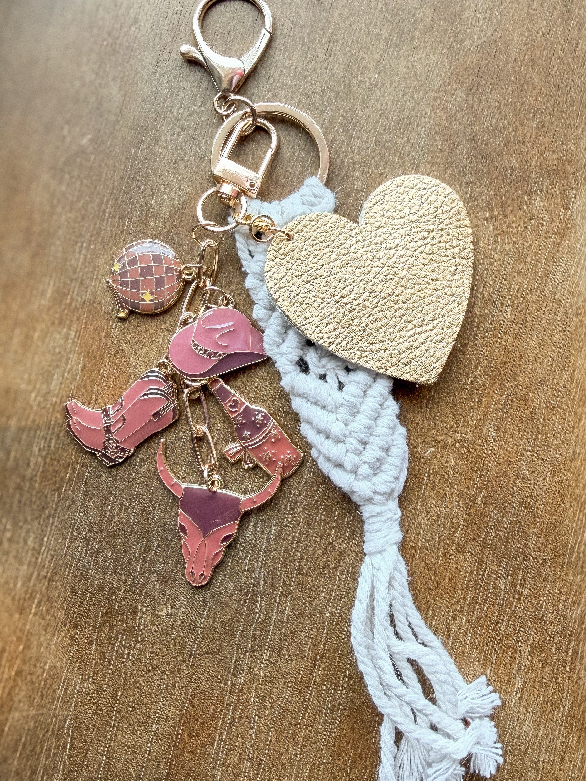 Cowgirl Bag Charm - Brown