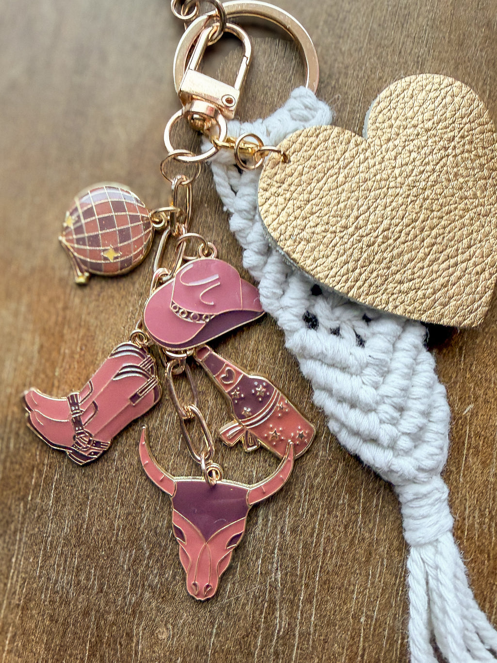 Cowgirl Bag Charm - Brown