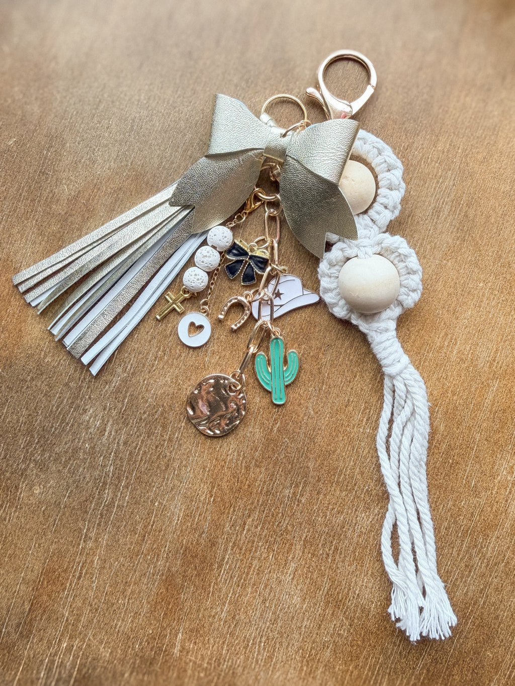 Cowgirl Bag Charm - Gold