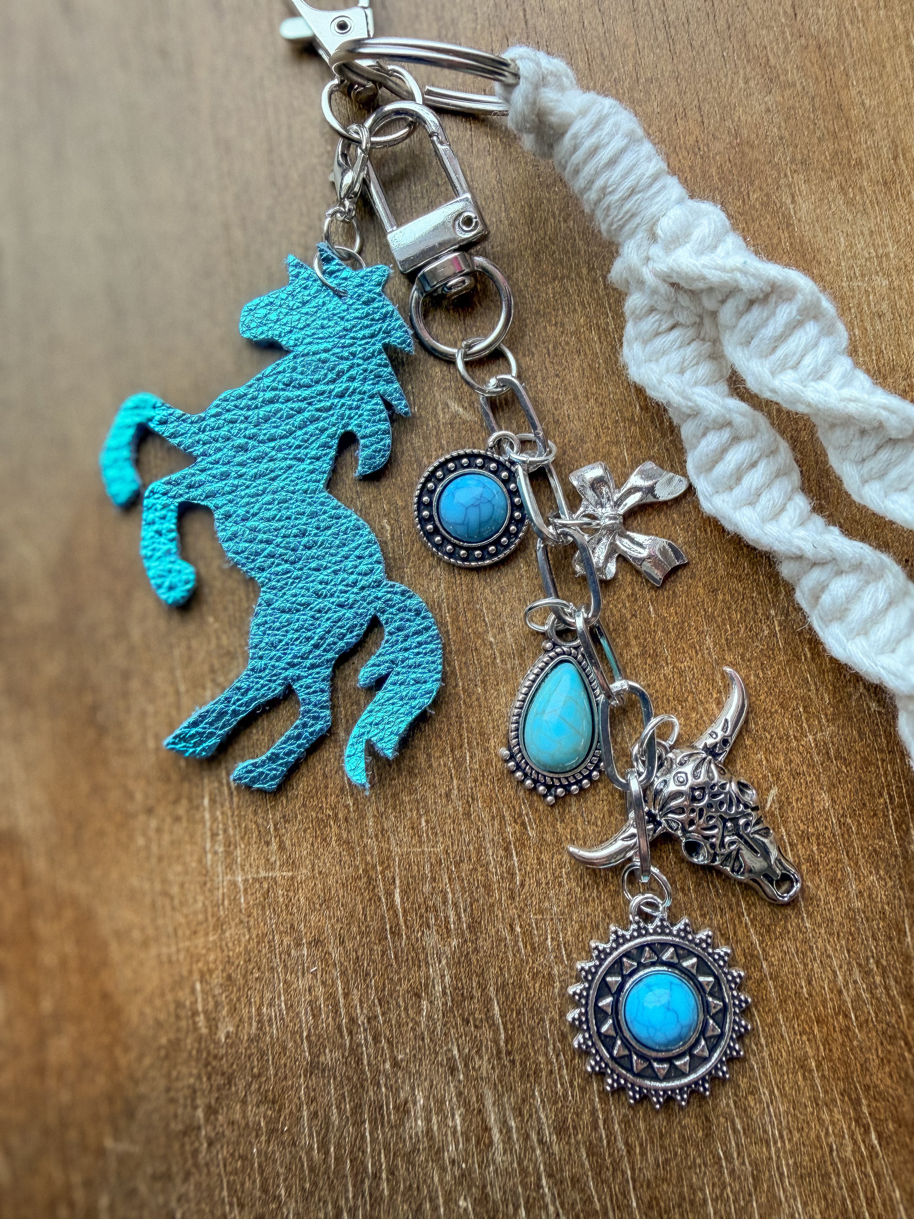Cowgirl Bag Charm - Turquoise