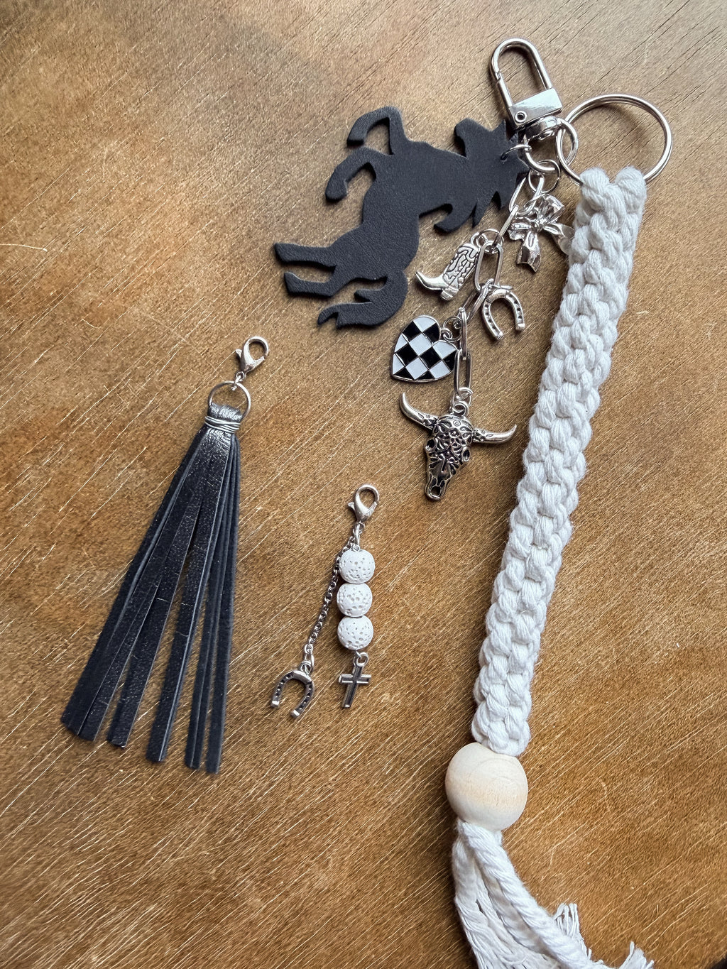 Cowgirl Bag Charm - Silver