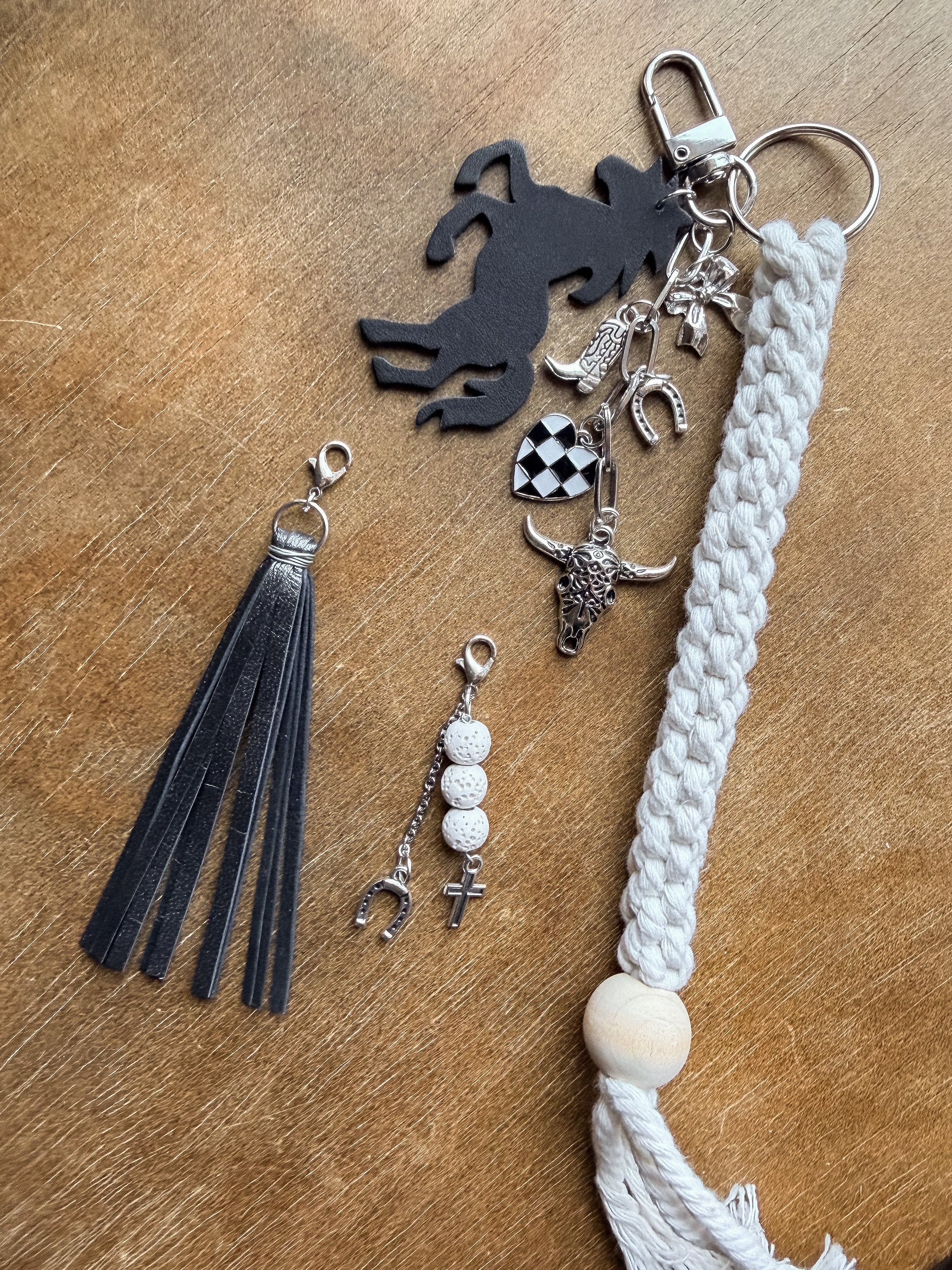 Cowgirl Bag Charm - Silver