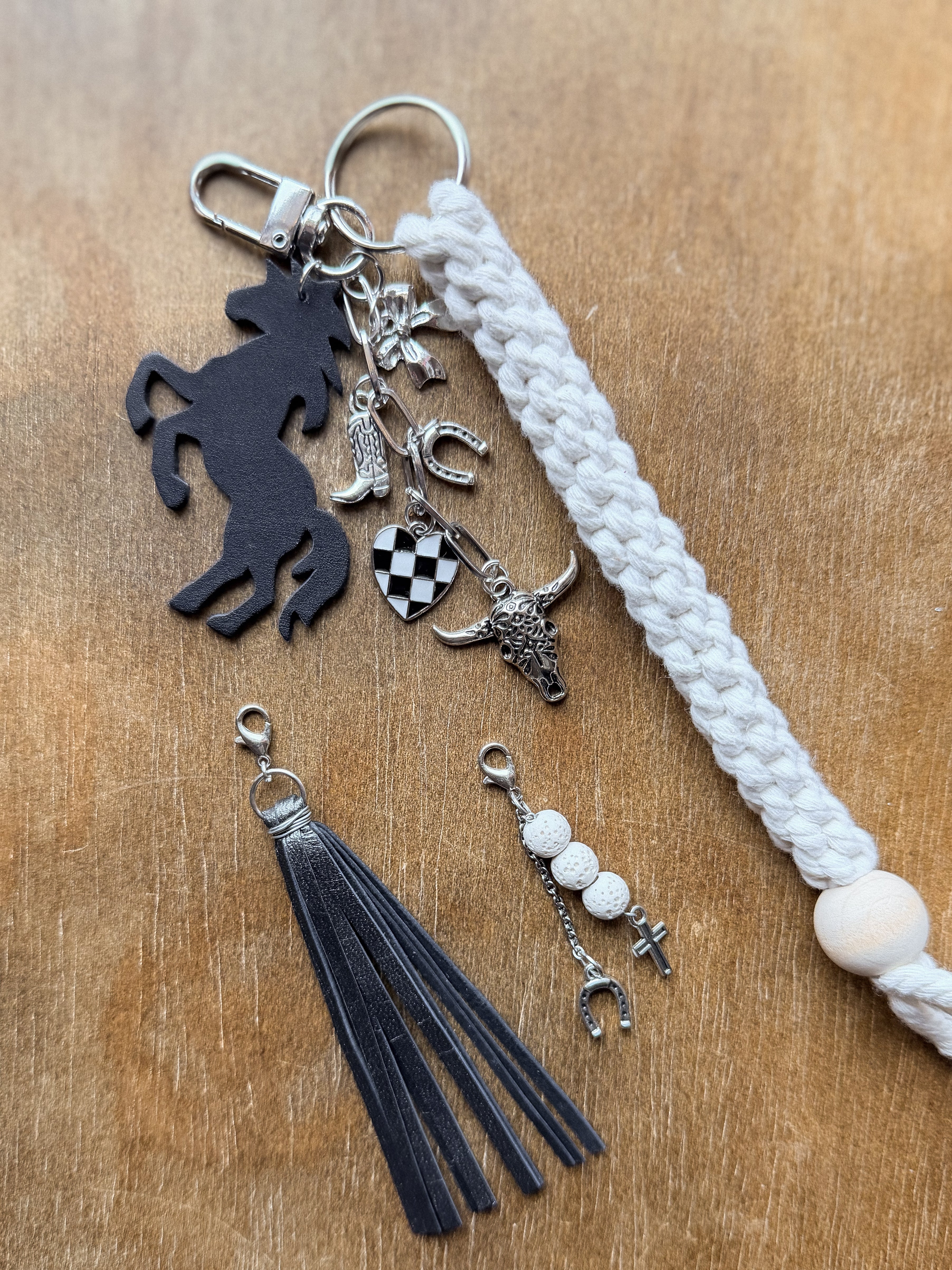 Cowgirl Bag Charm - Silver